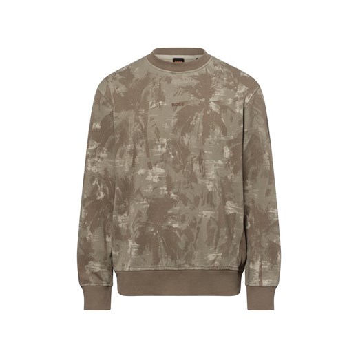 BOSS Orange Bluza męska - We_Jungle Mężczyźni Bawełna kitt wzorzysty ze sklepu vangraaf w kategorii Bluzy męskie - zdjęcie 178173485