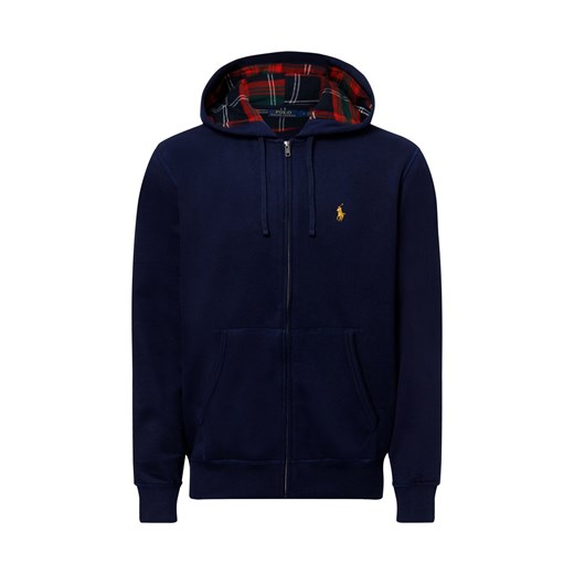 Polo Ralph Lauren Męska kurtka z kapturem Mężczyźni granatowy jednolity ze sklepu vangraaf w kategorii Bluzy męskie - zdjęcie 178173486