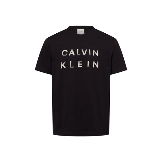 Calvin Klein Koszulka męska Mężczyźni Bawełna czarny jednolity ze sklepu vangraaf w kategorii T-shirty męskie - zdjęcie 178173528