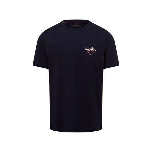 Tommy Hilfiger Koszulka męska Mężczyźni Bawełna granatowy jednolity ze sklepu vangraaf w kategorii T-shirty męskie - zdjęcie 178173529