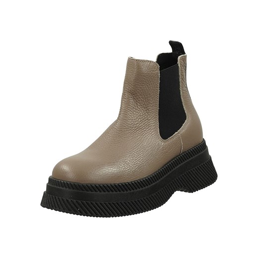 Steve Madden Skórzane sztyblety w kolorze jasnobrązowo-czarnym ze sklepu Limango Polska w kategorii Botki - zdjęcie 178175217
