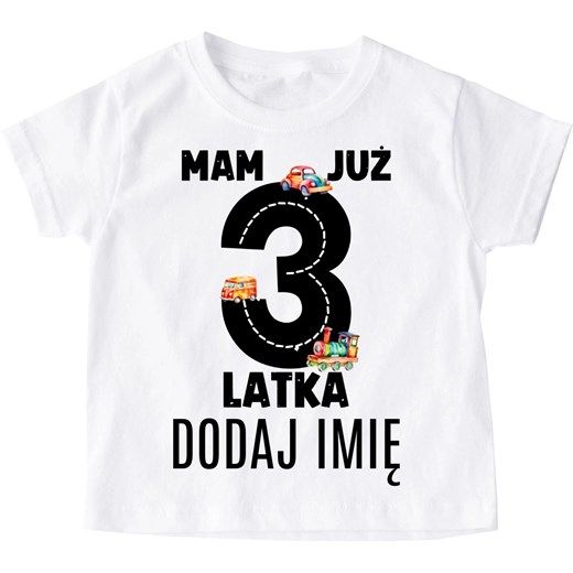 Koszulka na urodziny dla chłopczyka z imieniem mam już 3 LATKA Timeforf XXS Time For Fashion