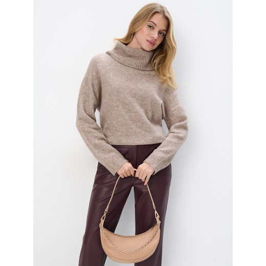 Mohito - Torebka bagietka z łańcuszkiem - beżowy Mohito ONE SIZE Mohito