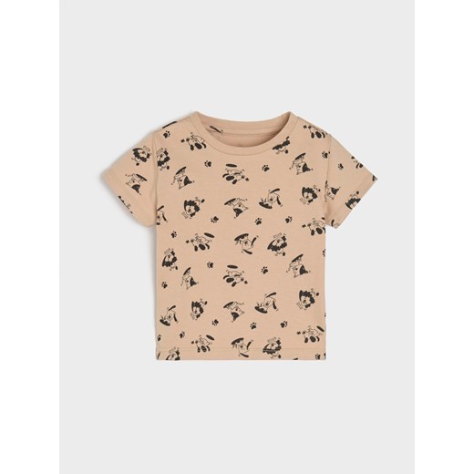 Sinsay - Piżama dwuczęściowa z motywem piesków - beżowy Sinsay 98 Sinsay