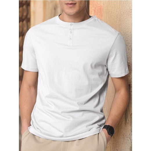 Sinsay - Koszulka henley - biały ze sklepu Sinsay w kategorii T-shirty męskie - zdjęcie 178179818