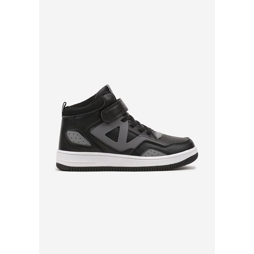 Czarne Buty Sportowe Sneakersy za Kostkę na Rzep Noledis ze sklepu born2be.pl w kategorii Buty sportowe dziecięce - zdjęcie 178182856