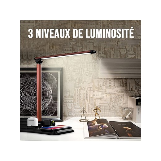 SmartCase Lampa stołowa LED 4w1 w kolorze brązowym ze stacją dokującą Smartcase onesize okazja Limango Polska