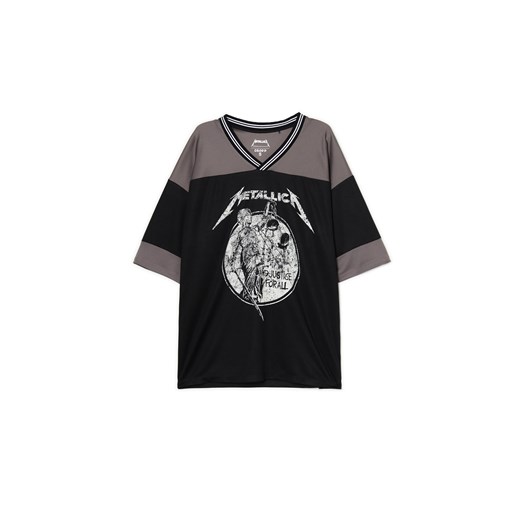 Cropp - Koszulka w sportowym stylu z Metallicą - czarny Cropp XS Cropp