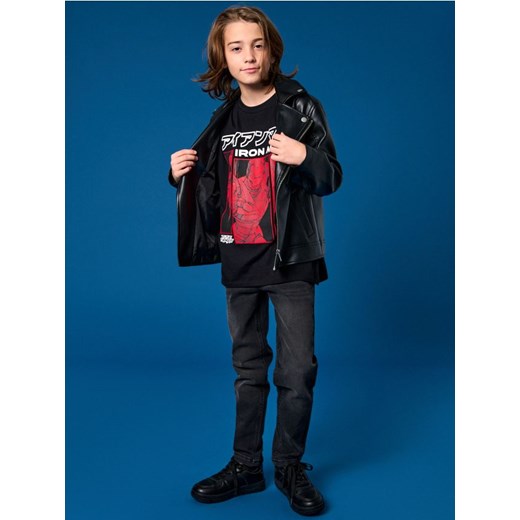 Sinsay - Koszulka z nadrukiem Marvel - czarny ze sklepu Sinsay w kategorii T-shirty chłopięce - zdjęcie 178187058