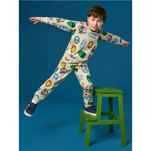 Sinsay - Bluza hoodie Marvel - kremowy ze sklepu Sinsay w kategorii Bluzy chłopięce - zdjęcie 178187279
