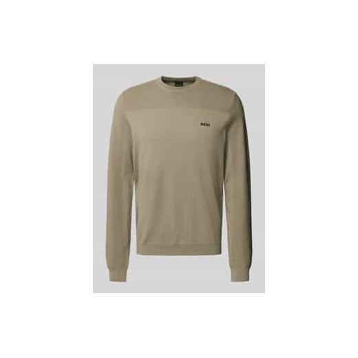 Sweter z dzianiny z prążkowanymi wykończeniami model ‘Momentum’ ze sklepu Peek&Cloppenburg  w kategorii Swetry męskie - zdjęcie 178187509