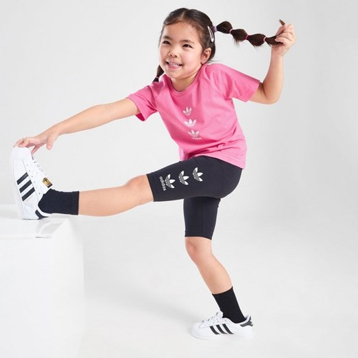 ADIDAS KOMPLET RPT TREF TEE/SHT PNK/BLK G 5-6YRS okazja JD Sports