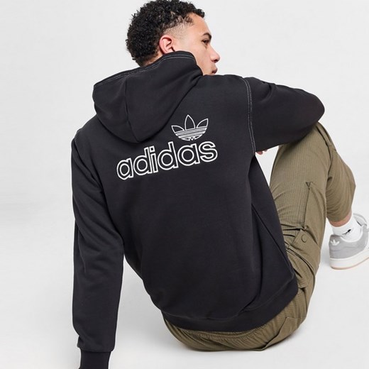 ADIDAS BLUZA Z KAPTUREM STICH HD BLK ze sklepu JD Sports  w kategorii Bluzy męskie - zdjęcie 178192087