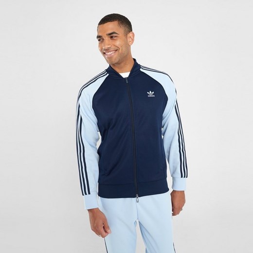 ADIDAS BLUZA ROZPINANA SSTT SEMI BLU ze sklepu JD Sports  w kategorii Bluzy męskie - zdjęcie 178193035