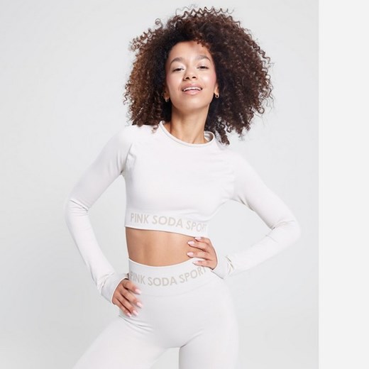 PINK SODA TOP LOGO SMLS LS PMST ze sklepu JD Sports  w kategorii Bluzki damskie - zdjęcie 178193248