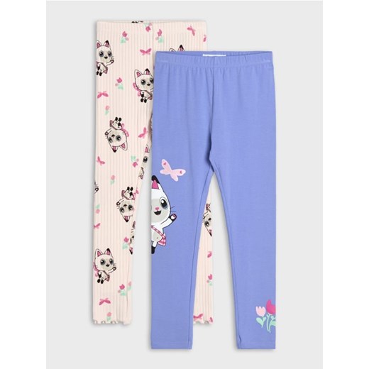 Sinsay - Legginsy 2 pack Koci domek Gabi - niebieski ze sklepu Sinsay w kategorii Spodnie dziewczęce - zdjęcie 178194056