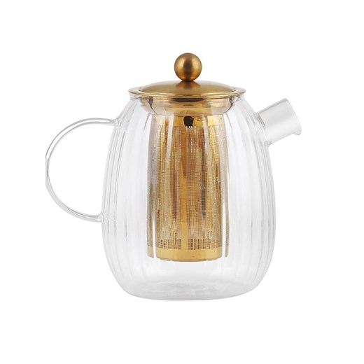 Vialli Design Dzbanek &quot;Tulip&quot; w kolorze złotym do herbaty - 1 l ze sklepu Limango Polska w kategorii Dzbanki i zaparzacze - zdjęcie 178194528