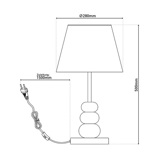 näve Lampa stołowa w kolorze czarno-brązowo-szarym - wys. 50 x Ø 28 cm Näve onesize Limango Polska wyprzedaż