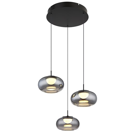 Globo lighting Lampa wisząca LED &quot;Quintara&quot; w kolorze czarnym - Ø 49 cm ze sklepu Limango Polska w kategorii Lampy wiszące - zdjęcie 178195489