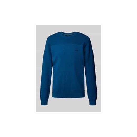 Sweter z dzianiny z nadrukiem z logo model ‘Momentum’ ze sklepu Peek&Cloppenburg  w kategorii Swetry męskie - zdjęcie 178197887