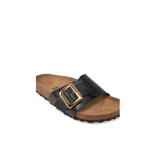 Klapki damskie BIRKENSTOCK bez zapięcia na płaskiej podeszwie casual