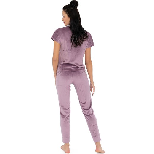 Welurowa piżama damska brudny róż 301/01, Kolor brudny róż, Rozmiar L, leptir ze sklepu Intymna w kategorii Piżamy damskie - zdjęcie 178200156