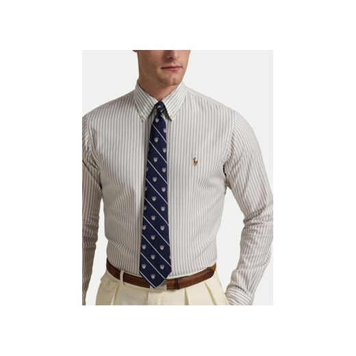 Koszula męska Polo Ralph Lauren z klasycznym kołnierzykiem casual biała z długim rękawem 