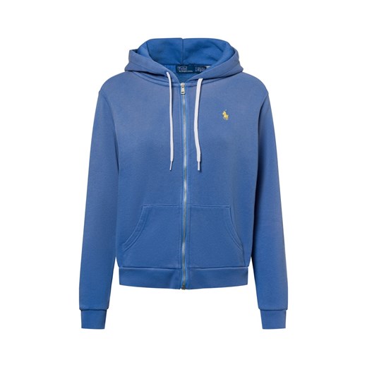 Polo Ralph Lauren Damski sweter z kapturem Kobiety Bawełna niebieski jednolity ze sklepu vangraaf w kategorii Bluzy damskie - zdjęcie 178202589