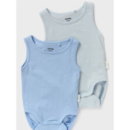 Sinsay - Body 2 pack - niebieski ze sklepu Sinsay w kategorii Body damskie - zdjęcie 178204489