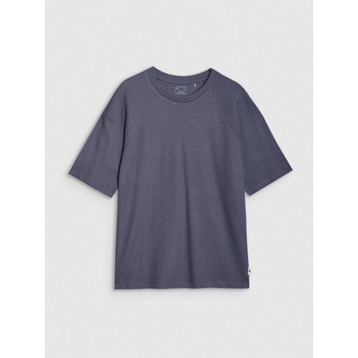 Męski t-shirt oversize 4F 4FRSS25TTSHM2731 - szary ze sklepu Sportstylestory.com w kategorii T-shirty męskie - zdjęcie 178205058