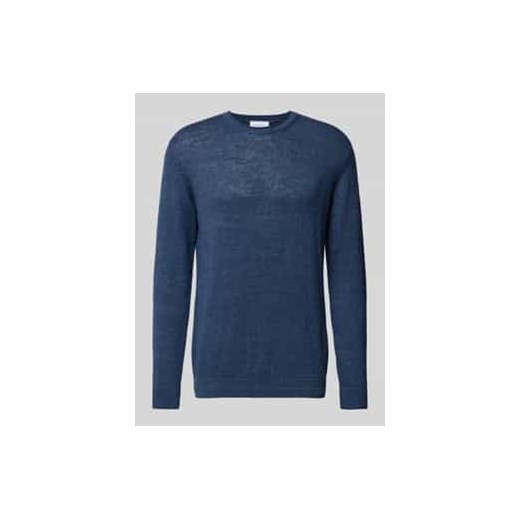 Sweter z dzianiny z dodatkiem lnu model ‘Kevin’ ze sklepu Peek&Cloppenburg  w kategorii Swetry męskie - zdjęcie 178205668
