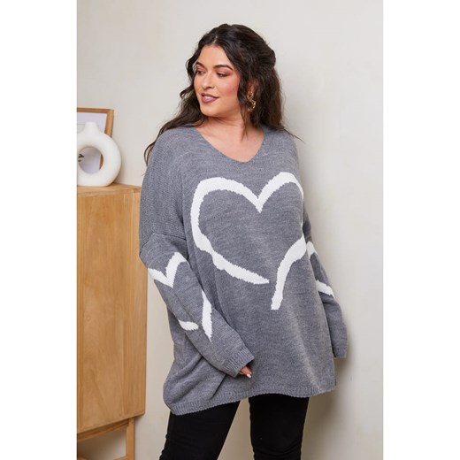 Curvy Lady Sweter w kolorze szarym Curvy Lady 40/42 okazja Limango Polska