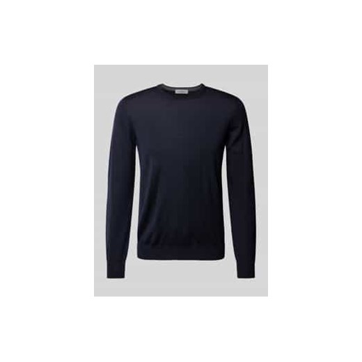 Sweter z dzianiny z okrągłym dekoltem ze sklepu Peek&Cloppenburg  w kategorii Swetry męskie - zdjęcie 178206858