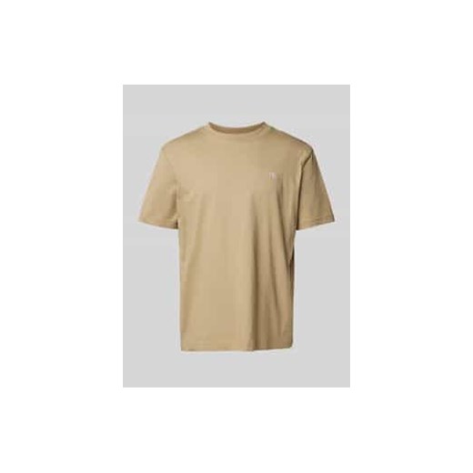 T-shirt z prążkowanym okrągłym dekoltem ze sklepu Peek&Cloppenburg  w kategorii T-shirty męskie - zdjęcie 178207105