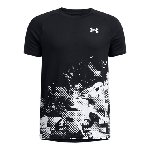 Chłopięca koszulka treningowa Under Armour UA Tech Graphic SS - czarna ze sklepu Sportstylestory.com w kategorii T-shirty męskie - zdjęcie 178209396