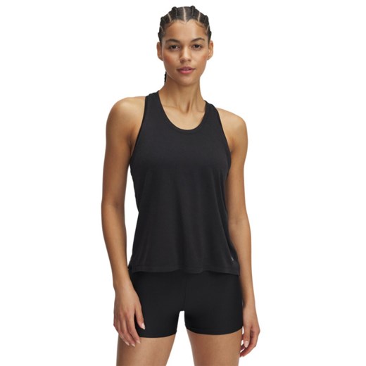 Damski top do biegania Under Armour UA Launch Camo Singlet - czarny ze sklepu Sportstylestory.com w kategorii Bluzki damskie - zdjęcie 178209419