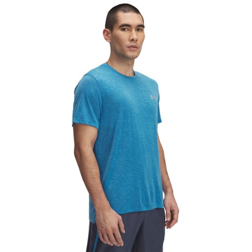 Męska koszulka do biegania Under Armour UA Launch Camo Shortsleeve - niebieska ze sklepu Sportstylestory.com w kategorii T-shirty męskie - zdjęcie 178209506