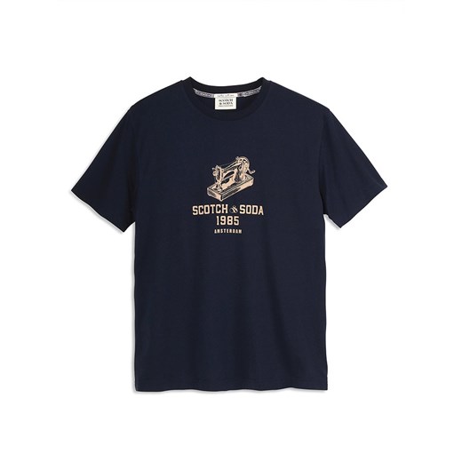 T-shirt męski SCOTCH&SODA z krótkim rękawem z bawełny 
