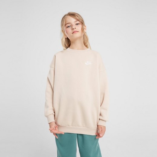NIKE BLUZA G NSW CLUB FLC OVRSZD CREW G ze sklepu JD Sports  w kategorii Bluzy dziewczęce - zdjęcie 178212867
