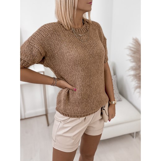 sweter allora karmelowy one size ze sklepu UBRA w kategorii Swetry damskie - zdjęcie 178212925