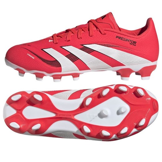 Buty piłkarskie adidas Predator League Mg ID3795 czerwone ze sklepu ButyModne.pl w kategorii Buty sportowe dziecięce - zdjęcie 178214315