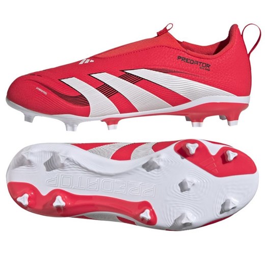 Buty piłkarskie adidas Predator League Ll FG/MG ID3753 czerwone ze sklepu ButyModne.pl w kategorii Buty sportowe dziecięce - zdjęcie 178214317