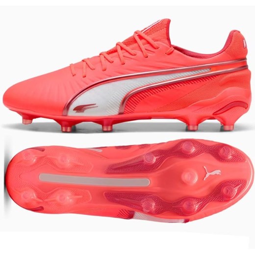 Buty piłkarskie Puma King Ultimate FG/AG 108303-01 czerwone ze sklepu ButyModne.pl w kategorii Buty sportowe męskie - zdjęcie 178214326