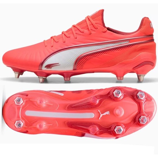 Buty piłkarskie Puma King Ultimate MxSG 108304-01 czerwone ze sklepu ButyModne.pl w kategorii Buty sportowe męskie - zdjęcie 178214328