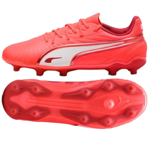 Buty piłkarskie Puma King Match FG/AG 108320-01 czerwone ze sklepu ButyModne.pl w kategorii Buty sportowe dziecięce - zdjęcie 178214345