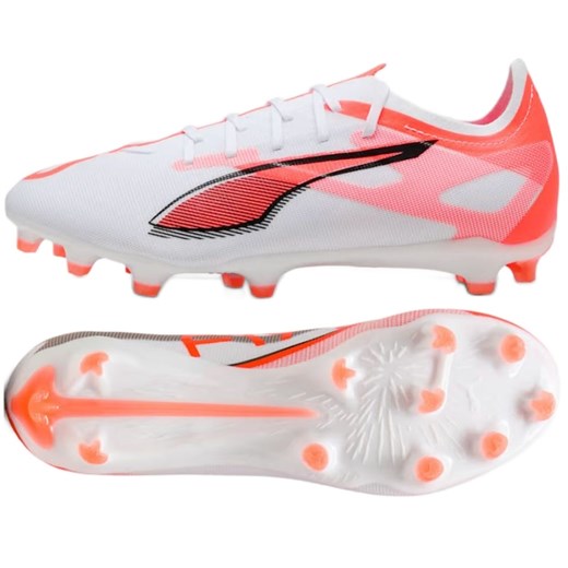 Buty piłkarskie Puma Ultra 5 Match FG/MG 108166-01 białe ze sklepu ButyModne.pl w kategorii Buty sportowe męskie - zdjęcie 178214346