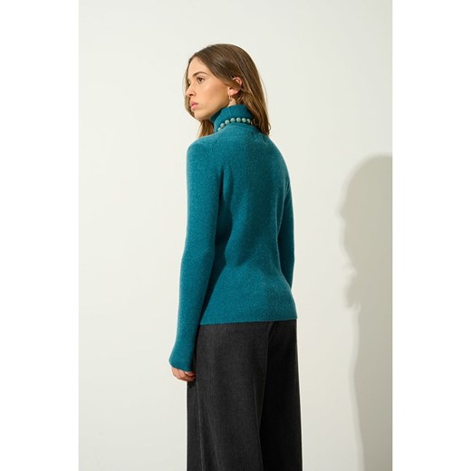 AUTHENTIC CASHMERE sweter damski z golfem 