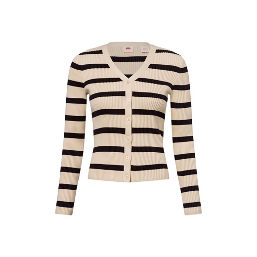 Levi's Kardigan damski Kobiety Bawełna beżowy w paski ze sklepu vangraaf w kategorii Swetry damskie - zdjęcie 178215867