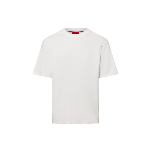 HUGO Koszulka męska Mężczyźni Bawełna beżowy jednolity ze sklepu vangraaf w kategorii T-shirty męskie - zdjęcie 178215877