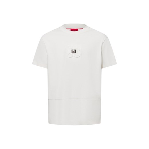 HUGO Koszulka męska Debostac Mężczyźni Bawełna écru jednolity ze sklepu vangraaf w kategorii T-shirty męskie - zdjęcie 178215879